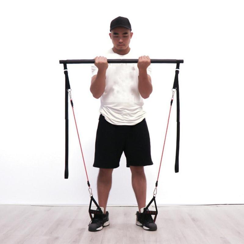 Portable Pilates Bar Kit with Resistance Bands - Home Gym Workout.