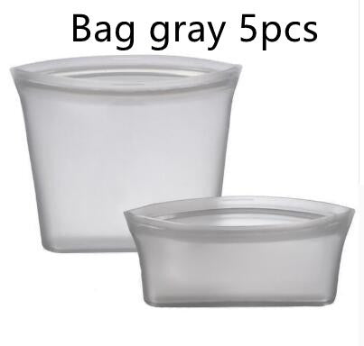 Silicone Vacuum-Sealed Food Storage Bags – Reusable, Airtight Fridge & Freezer Solution