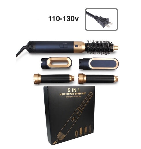 5-in-1 Premium Hair Styling System: Curling Iron & Multi-Function Hair Dryer